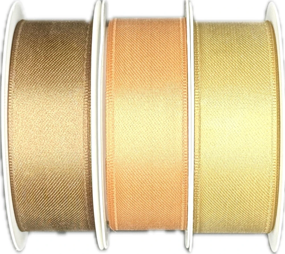 Stuha saténová meruňková 25mm x 3m (7,-Kč)