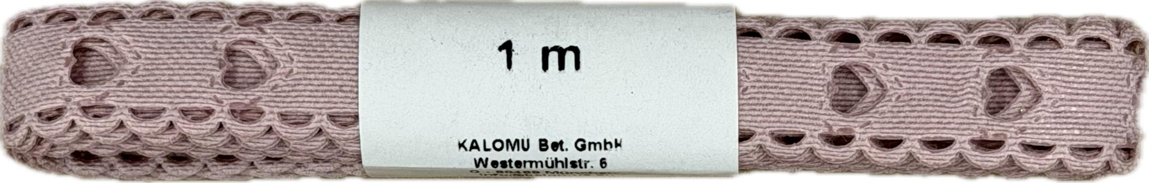 Vysekávaná dekorativní stuha růžová Sweet Hearts Rose –  15mm × 1m