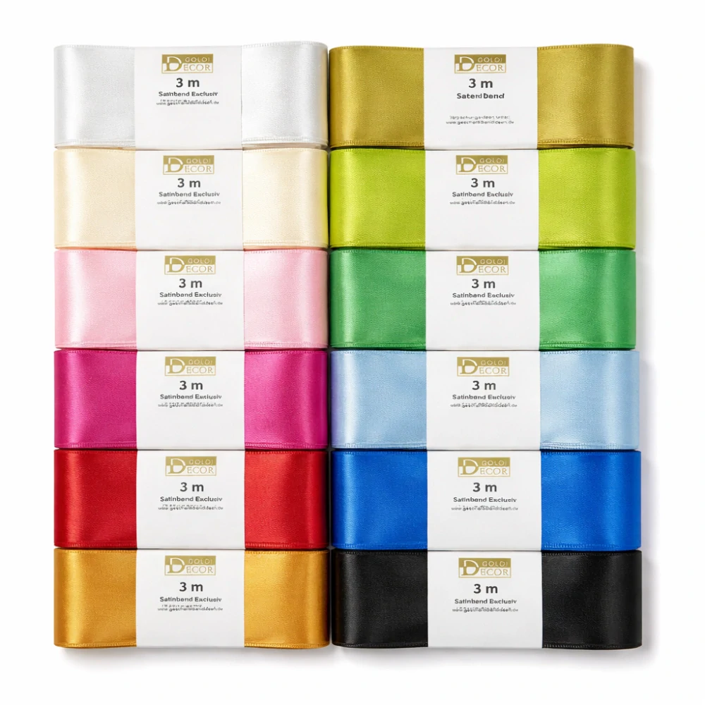 Stuha saténová sytě růžová - skládaná 40mm x 3m (7,-Kč/m)