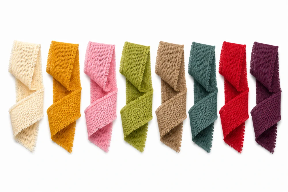 Bavlněná stuha Country Soul Natural – sada 8 ks 70mm x 2m (vzhled juty)