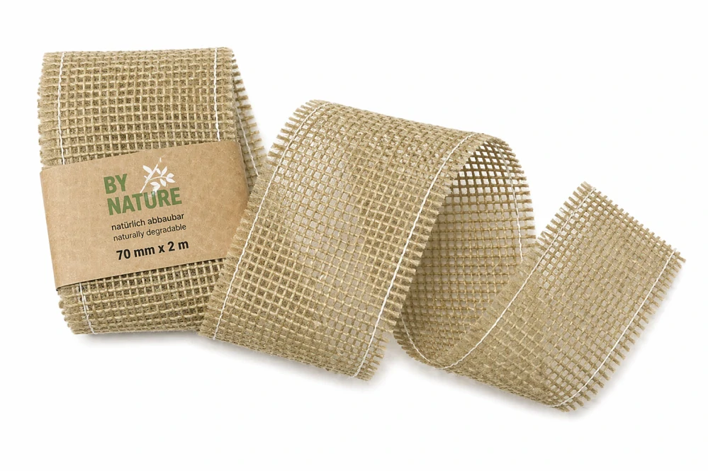 Přírodní jutová stuha Sand Harmony – sada 3 ks 70mm x 2m