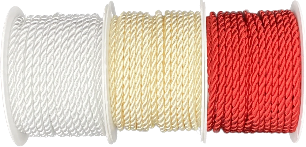 Provázek kroucený TwistCord Cream Pearl krémový 3mm x 4m (5,- Kč/m)
