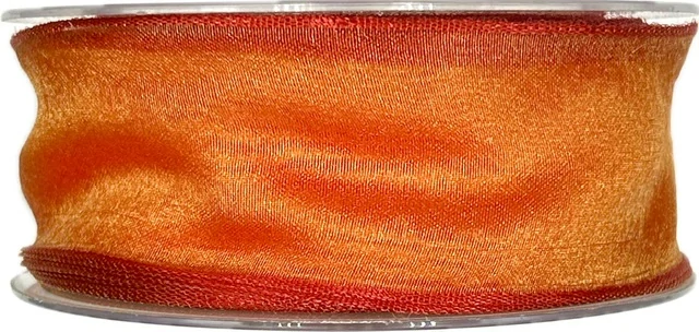 Stuha organzová Adventure  sytě oranžová 40mm x 20m (6,-Kč/m)