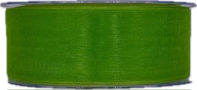 Stuha organzová BEAUTY ORGANDY GREEN zelená 40mm x 50m A (4,-Kč/m)