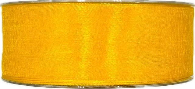 Stuha organzová BEAUTY ORGANDY YELLOW žlutá 40mm x 50m A (4,-Kč/m)