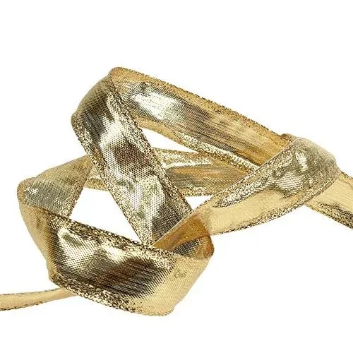Stuha zlatá CELEBRATION GOLD Lesk 15mm x 3m (3,- Kč/m)