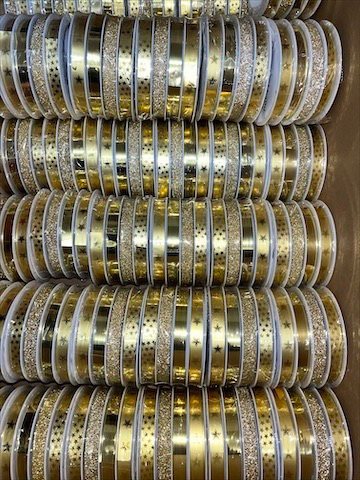 Vánoční stuha vázací MULTI GOLD 4 x 10mm x 4m