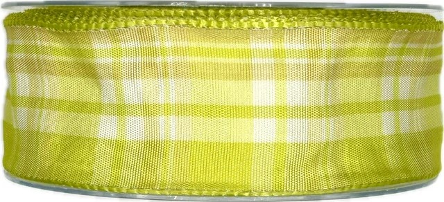 Stuha saténová PRESTIGE LIGHT GREEN  hráškově zelená 40mm x 20m A (8,- Kč/m)