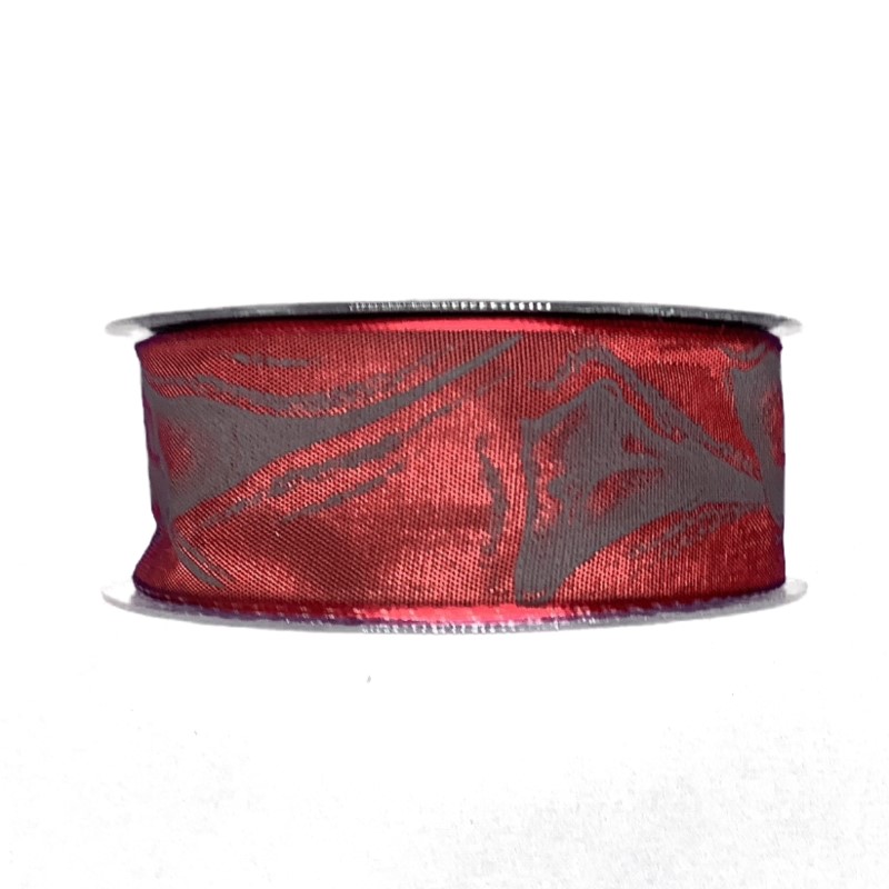 Stuha smuteční saténová CALA CARDINAL bordó 40mm x 20m A (9,-Kč/m)