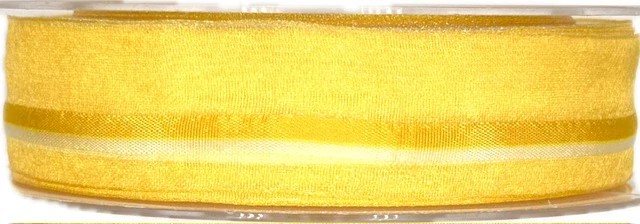 Stuha organzová PROMENADE YELLOW žlutá 25mm x 20m A (6,-Kč/m)