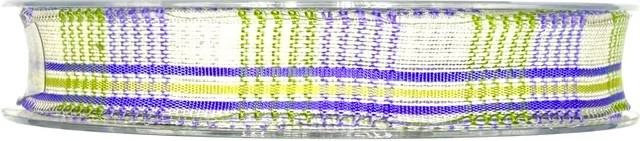 Stuha tkaná VIOLETT KARO kostkovaná 15mm x 20m A (3,90 Kč/m)