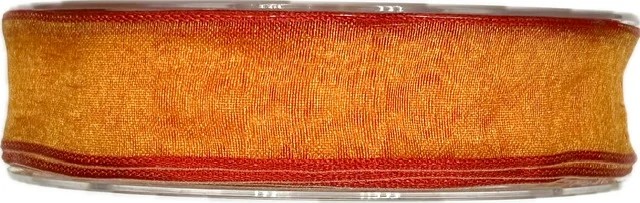 Stuha organzová ADVENTURE MANDARIN oranžová 25mm x 20m A (8,- Kč/m)