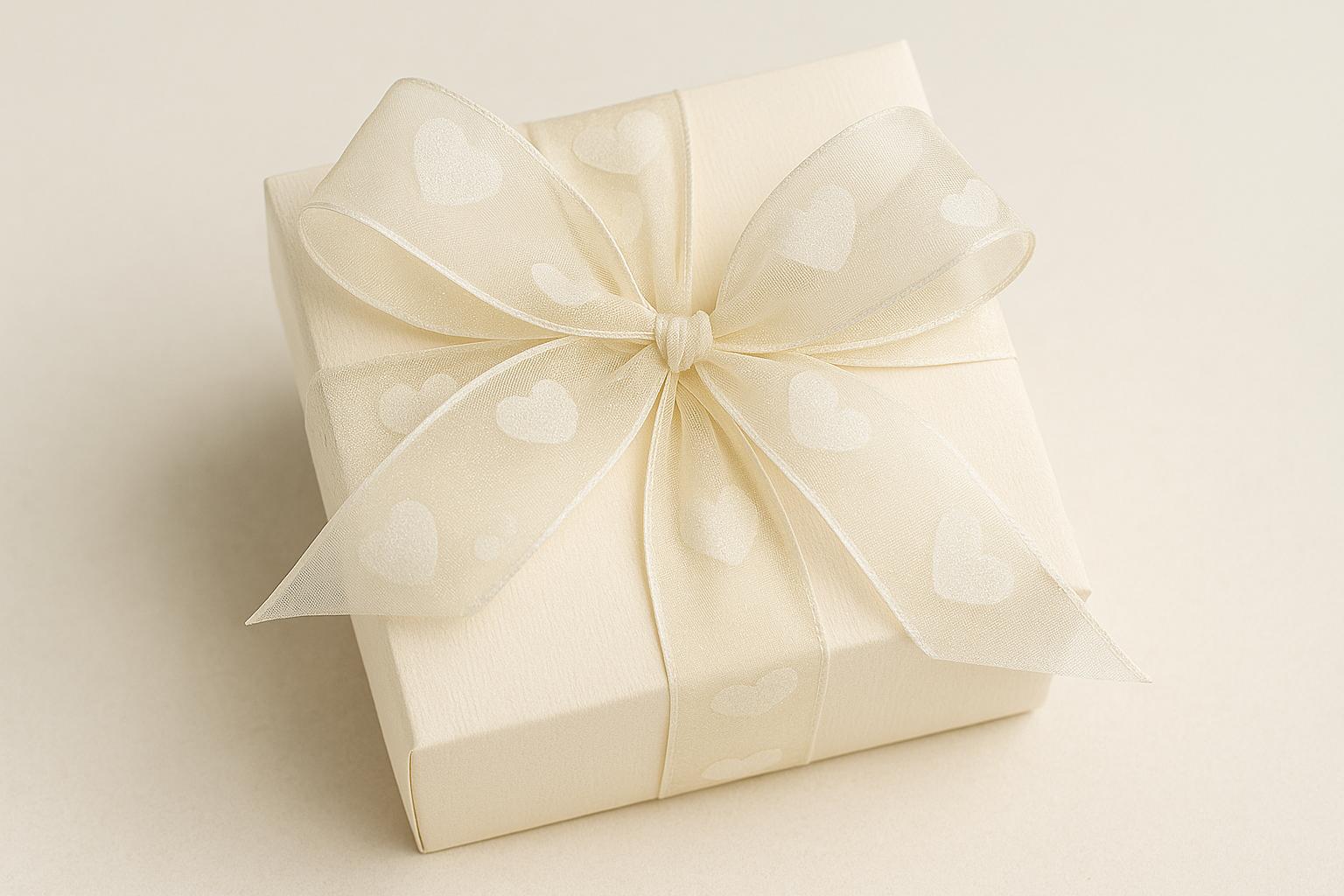 Organza stuha Sweet Emotion Cream – krémová 40mm x 2m