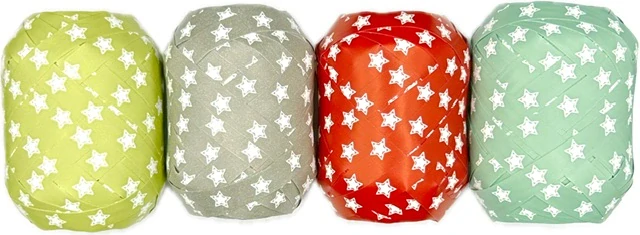 Vánoční vázací stuha NEPTUNO SILVER šedá (velké Mega klubko)  10mm x 20 m