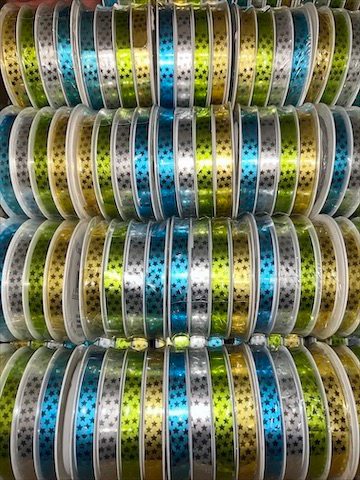 Vánoční stuha vázací Multi  MINI STARS metalic 4 x 10mm x 4m