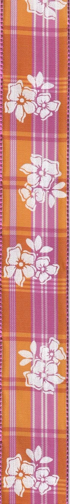 Stuha taftová Summer Blossom Pink-Orange oranžová  40mm x 2m (13,-Kč/m)