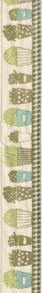 Stuha bavlněná SPRING HERBS  40mm x 2m (12,50 Kč/m)