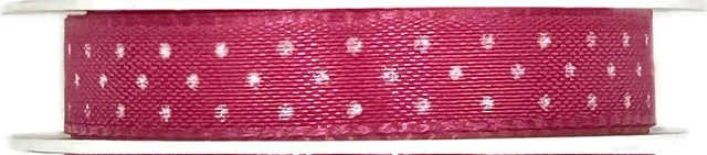 Stuha taftová HOT SPOT MINI růžová 10mm x 2m (5,- Kč/m)