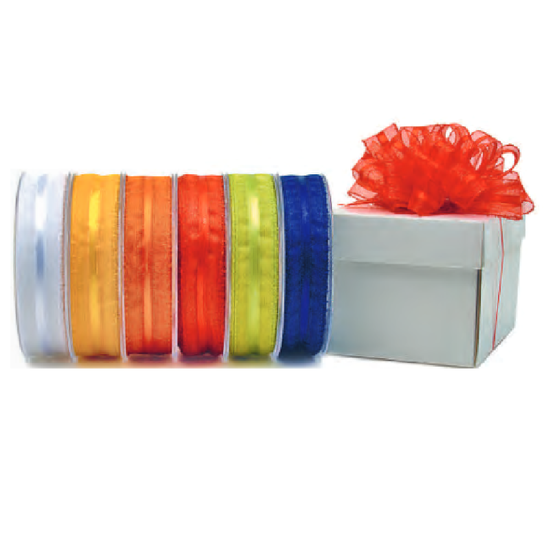 Stahovací organzová stuha EMOTION modrá, 25 mm x 3 m (8,-Kč/m)