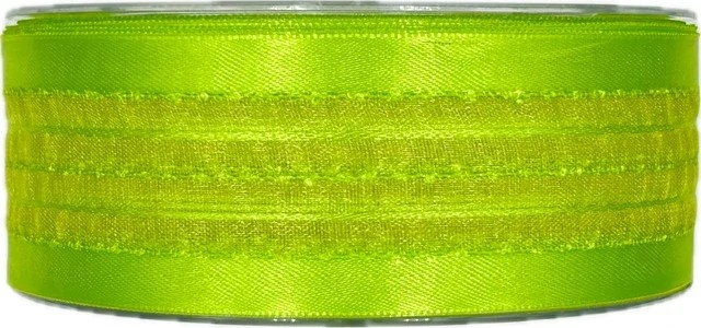 Stuha saténová SANTIAGO GREEN zelená A 40mm x 20m (8,-Kč/m)