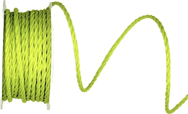 Provázek dekorační Go Green Cotton Cord – Lime Green limetkově zelený 3mm x 3m (5,-Kč/m)