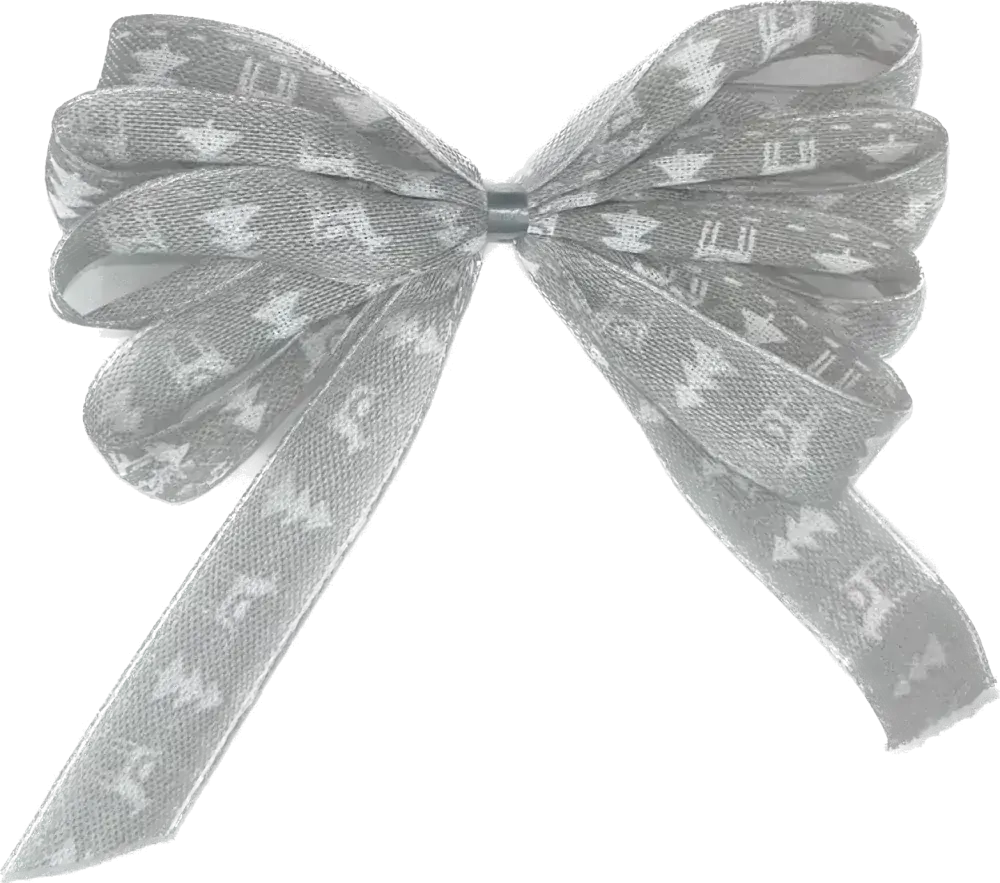 Sada 10x Vánoční stuha skládaná REINDEER pastelově šedá 15mm x 2m (4,- Kč/m) (8,- Kč/ks)