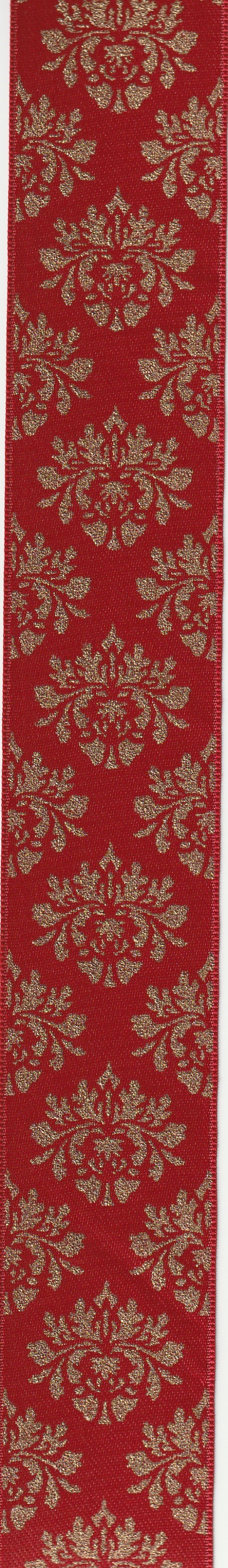 Stuha vánoční saténová X-MAS DELUXE RED červená 40mm x 2m (14,50Kč/m)