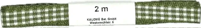 Saténová stuha GREEN KARO 10mm x 2m (5,-Kč/m)