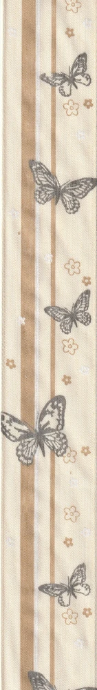 Stuha bavlněná BUTTERFLY CREAM krémová 40mm x 2m (13,- Kč/m) 