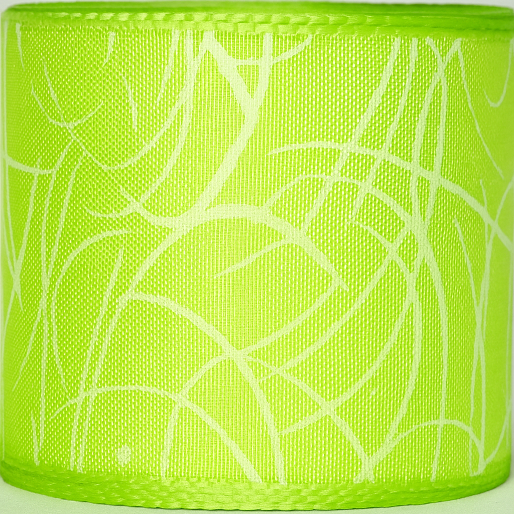Stuha taftová SISI LIME GREEN hráškově zelená 40mm x 2m (14,-Kč/m)
