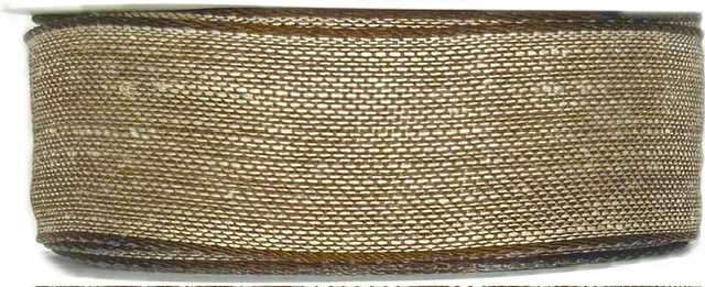 Bavlněná stuha CHANCE NATURAL BROWN hnědá 25mm x 3m (6,-Kč/m)