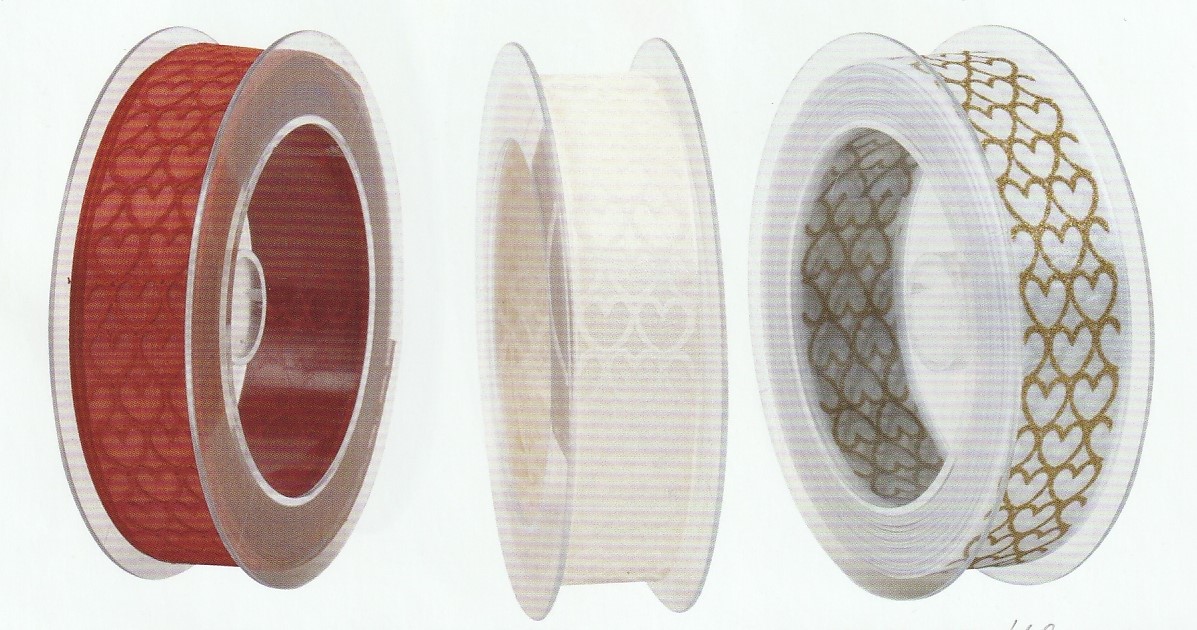 Organza stuha Heart Whisper Cream – krémová 25mm x 2m