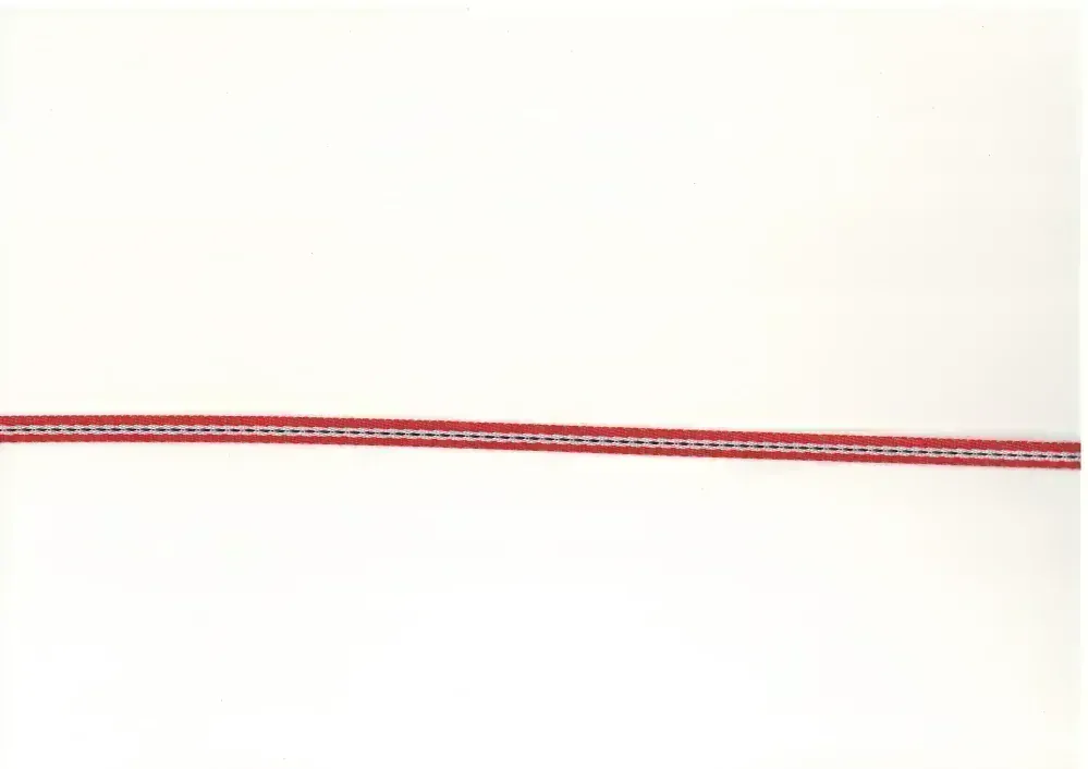 Stužka látková tenká NORDIC LINE červená  10mm x 2m (2,50 Kč/m)
