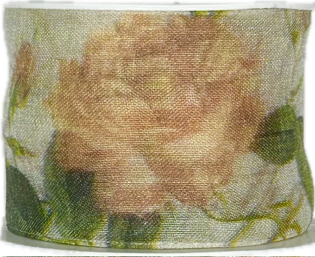 Stuha organzová MAGIC GARDEN LIGHT 40mm x 2m (15,-Kč/m)