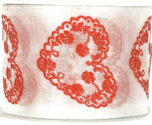 Organzová stuha DESIRE – bílá 40mm x 2m