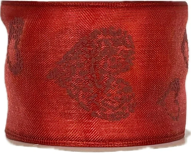 Organzová stuha DREAM – červená 40mm x 2m