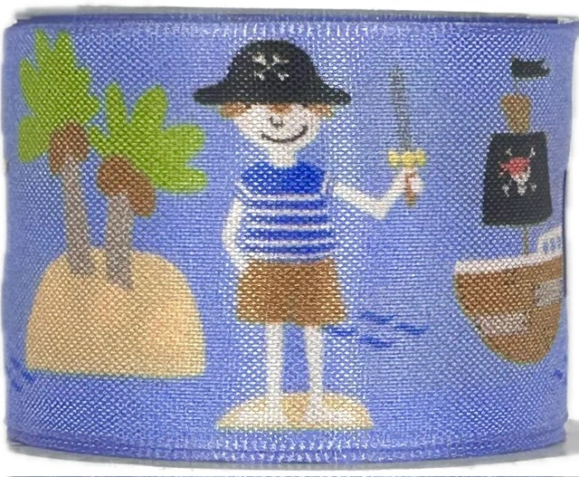 Stuha taftová LITTLE PIRAT 40mm x 2m