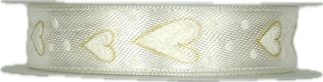 Saténová stuha Heaven White – smetanová 15mm x 2m