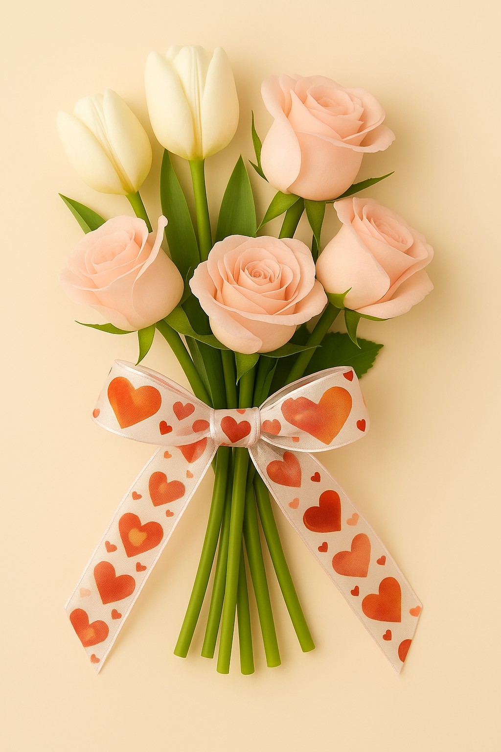 Taftová stuha I Love You – bílá s potiskem 25mm x 2m