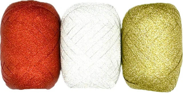 Stuha vázací GLAMOUR RED glitrová červená 5mm x 10m