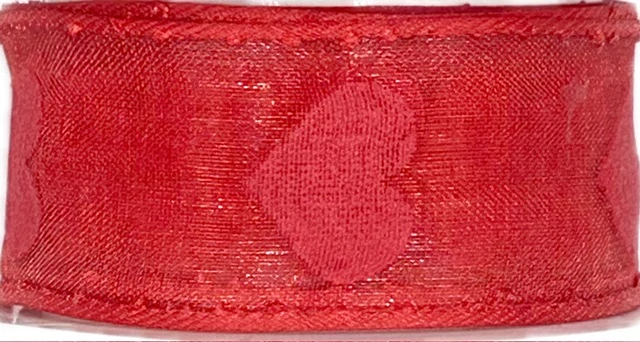 Svatební stuha VENEZIANO RED červená 25mm x 2m