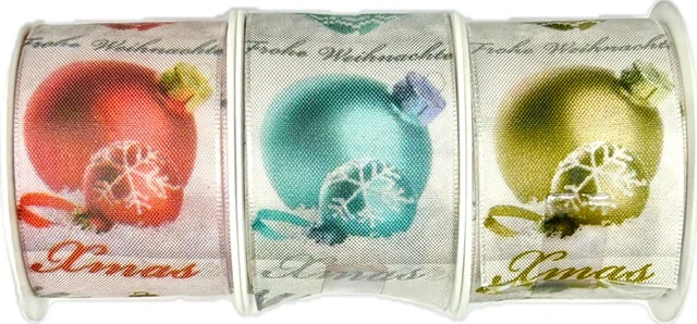 Stuha vánoční CHRISTMAS DECORATION GOLD zlatá 40mm x 2m (16,-Kč/m)