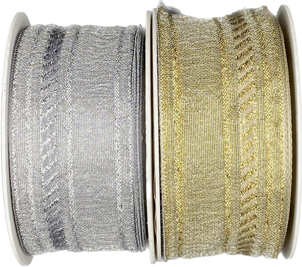 Stuha  vánoční OUTDOOR ORGANDY WATERPROOF GOLD  40mm x 10m ( 9,90 Kč/m)