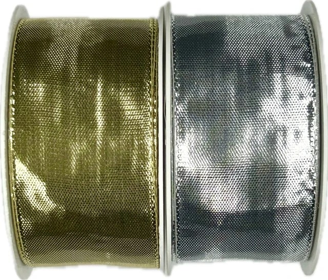 Stuha stříbrná OUTDOOR WATERPROOF CELEBRATION SIVER 40mm x 10m A ( 9,90 Kč/m)