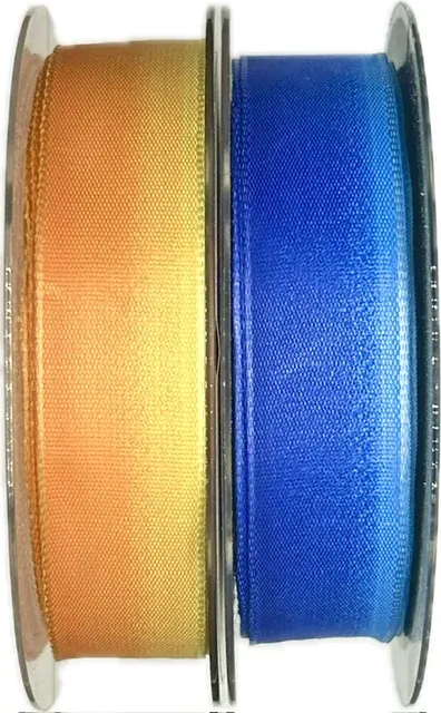Stuha taftová DUOCOLOR ORANGE 25mm x 20m (4,50Kč/m)