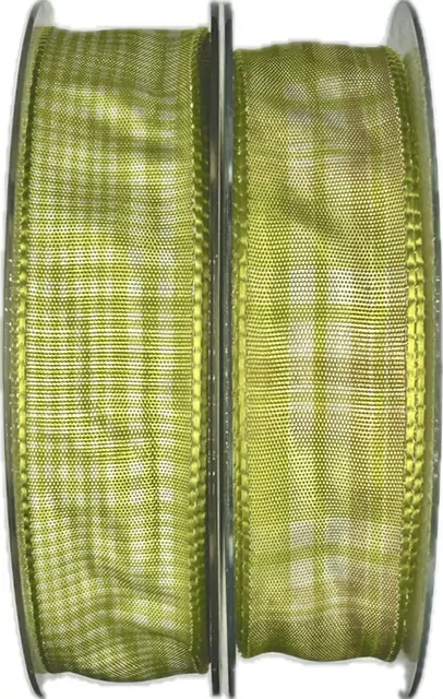 Stuha saténová PRESTIGE LIMONE zelená 25mm x 20m (5,-Kč/m)