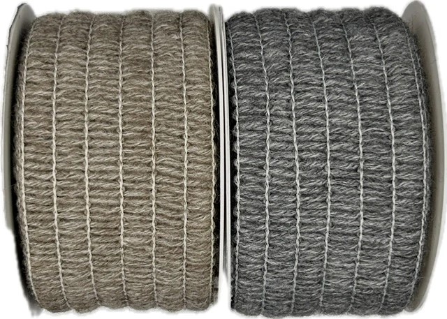 Stuha vlněná NATUR WOOL ANTRACIT antracitově šedá 60mm x 6m A (16,50Kč/m)