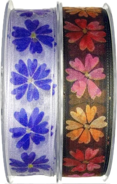 Stuha organzová SUMMER DREAM černá A 25mm x 20m (7,- Kč/m)