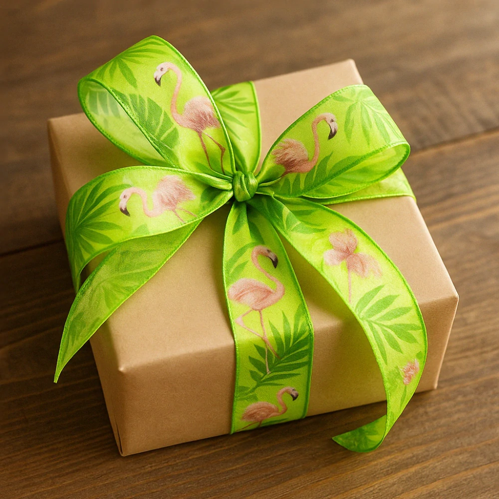 Stuha taftová ROSA FLAMINGO transparentní A 40mm x 20m (9,-Kč/m)