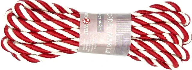 Provázek dekorační KORDEL MARITIM červený 7mm x 2m (14,50Kč/m)